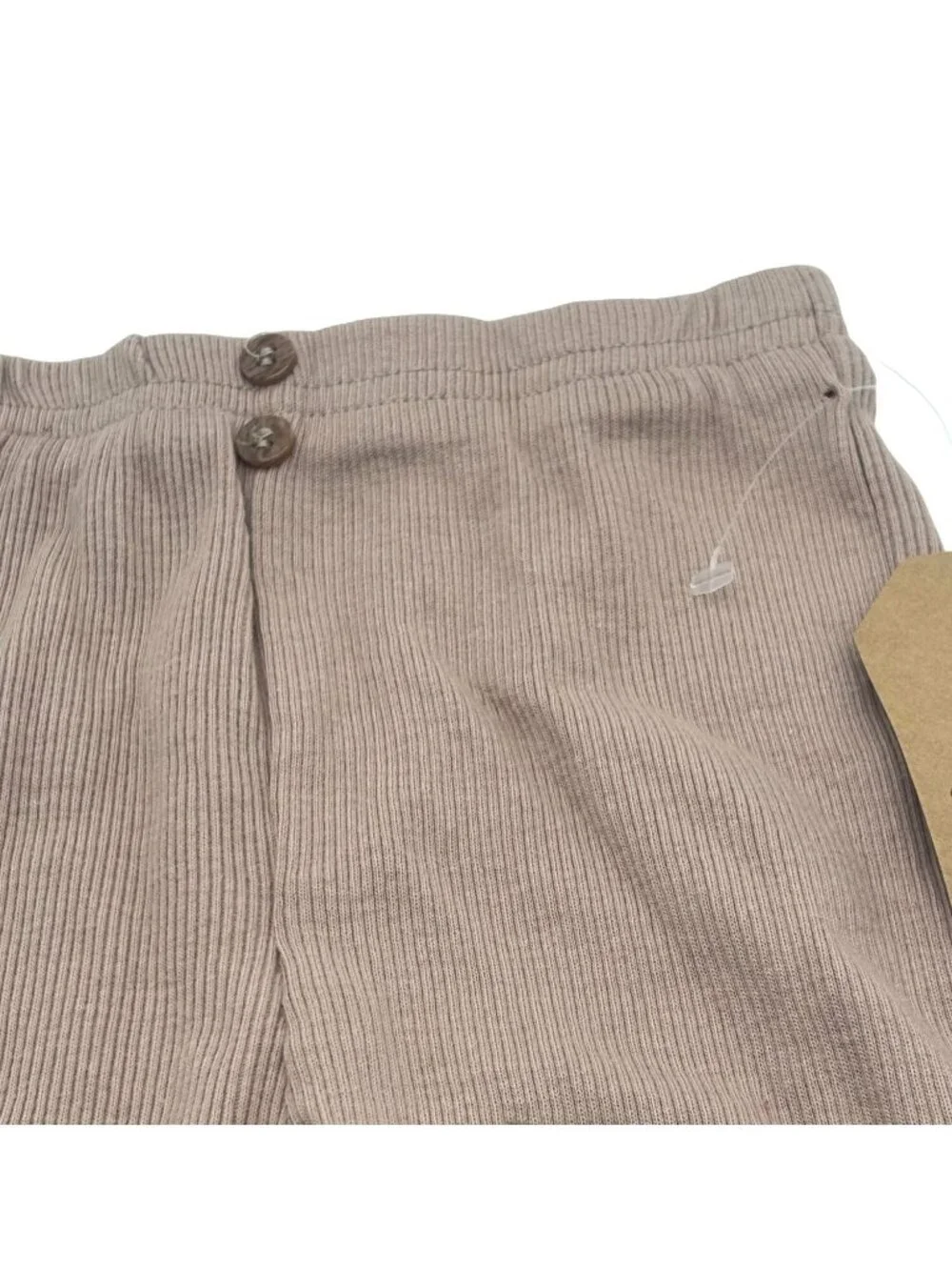 Chick Pea Baby Ribbed Cotton Pants, Brown, Sz. 3-6 montsh